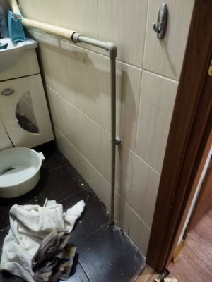 Возрождение 3 кв 58 Замена стояка отопления через перекрытие.